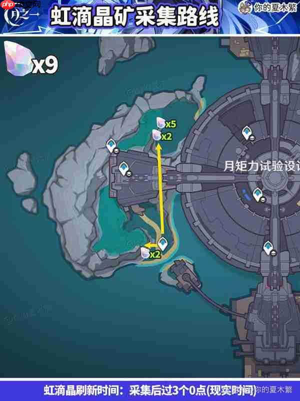 原神虹滴晶矿采集路线