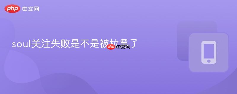 soul关注失败是不是被拉黑了