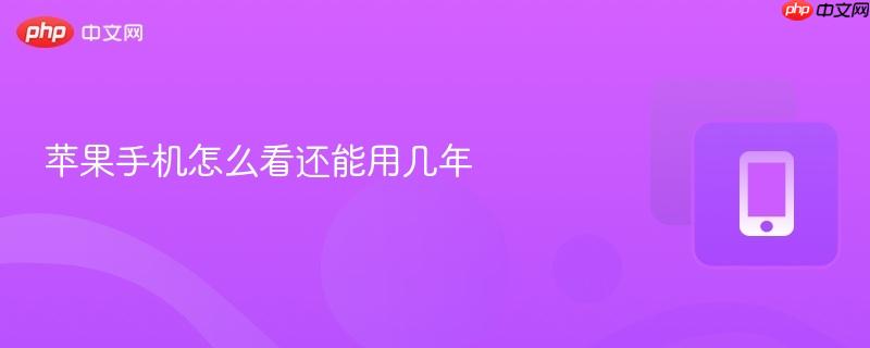 苹果手机怎么看还能用几年