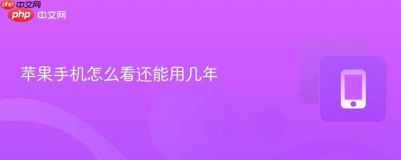 苹果手机怎么看还能用几年