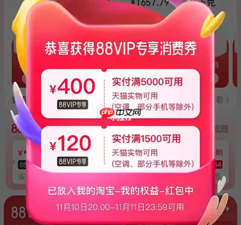 88vip双十一是否有大额优惠券？可以领取多少优惠券？关注官方消息，享受更多优惠！