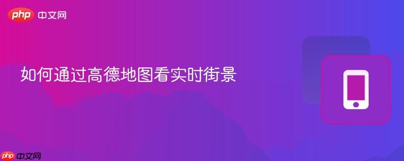 如何通过高德地图看实时街景