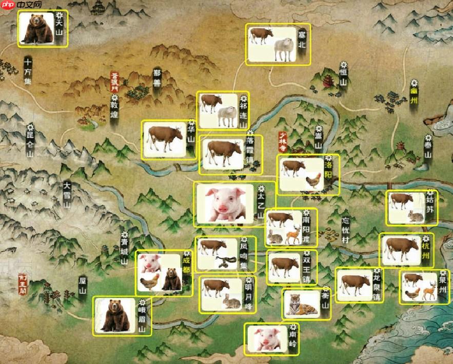 烟雨江湖全地图资源点位置汇总