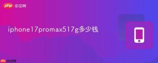iphone17promax517g多少钱