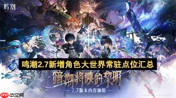 鸣潮2.7新增角色大世界常驻点位汇总