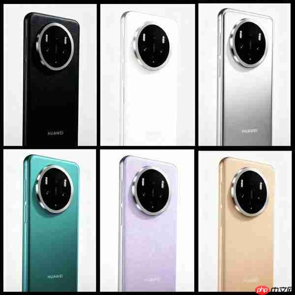 华为Mate 80系列渲染图曝光：6款配色+圆形模组