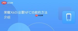 荣耀X60i设置NFC功能的方法介绍