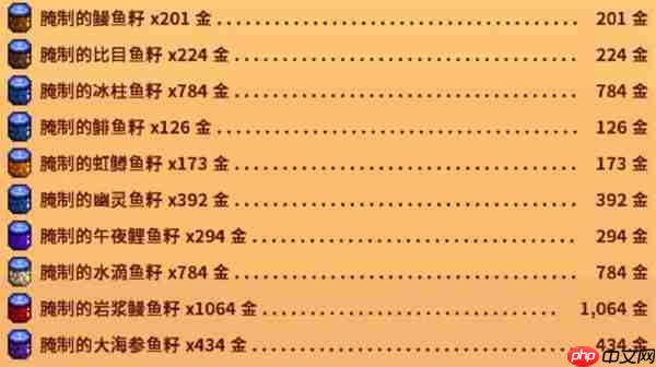 星露谷物语高收益罐头瓶产品分享