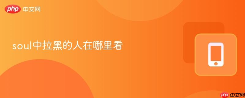 soul中拉黑的人在哪里看