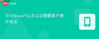 华为NovaFlip怎么设置翻盖不接听电话