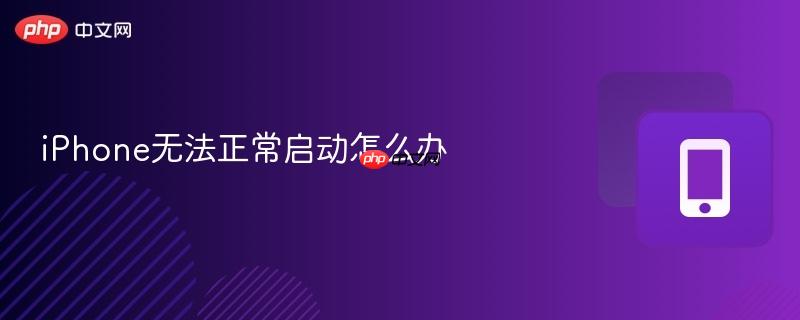 iPhone无法正常启动怎么办