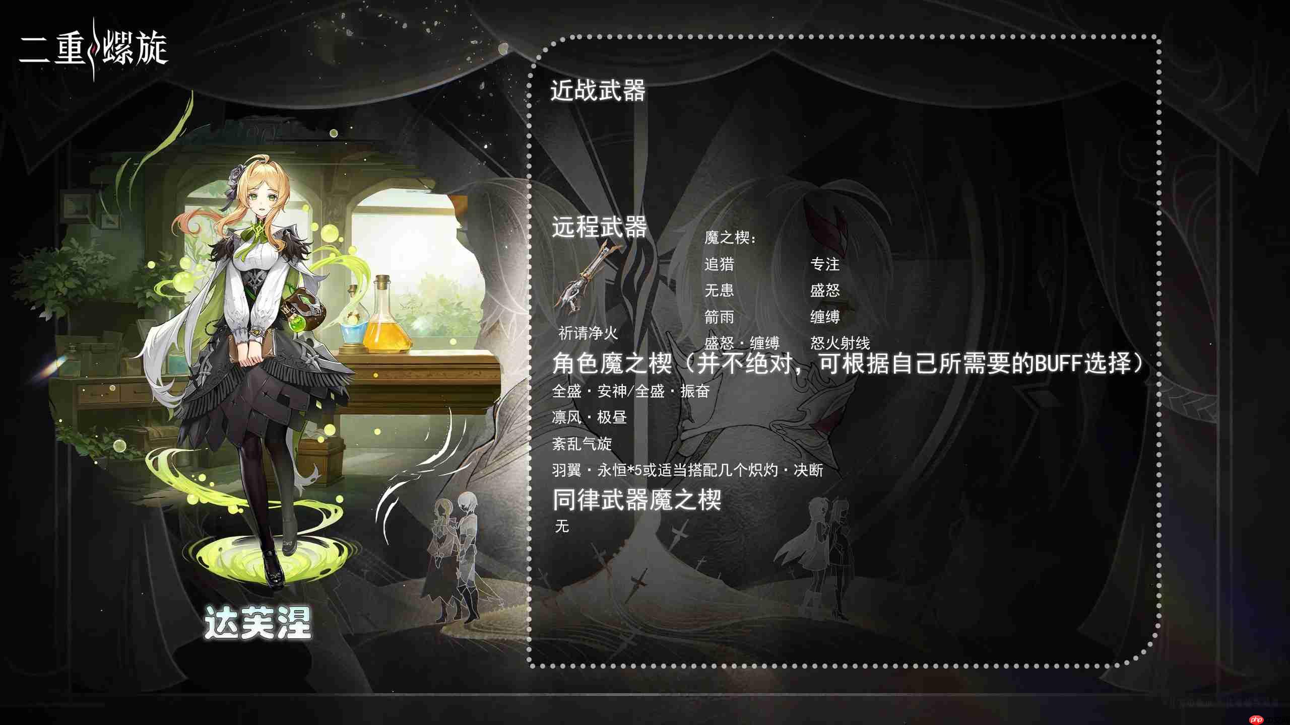 二重螺旋公测角色武器搭配推荐