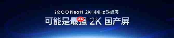 2K屏双芯游戏神机!“超神标准版”iQOO Neo11 起售价2599元