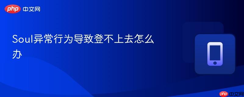 Soul异常行为导致登不上去怎么办