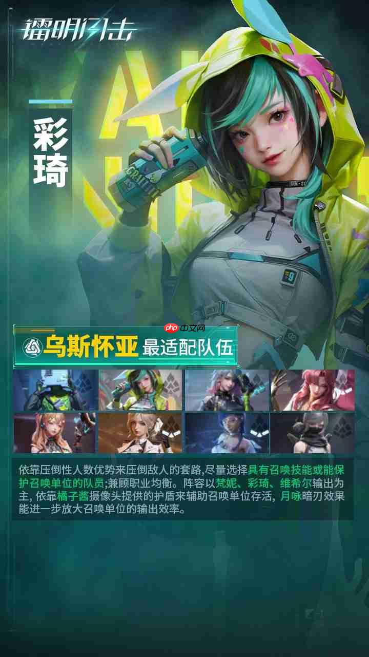 镭明闪击SSR队员「彩琦」武器及阵容推荐