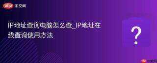 IP地址查询电脑怎么查_IP地址在线查询使用方法