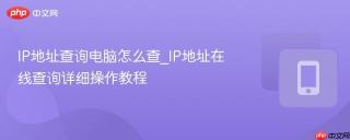IP地址查询电脑怎么查_IP地址在线查询详细操作教程 - php中文网