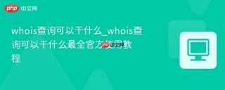 whois查询可以干什么_whois查询可以干什么最全官方使用教程