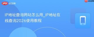 IP地址查询网站怎么用_IP地址在线查询2026使用教程