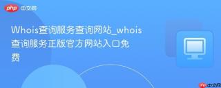 Whois查询服务查询网站_whois查询服务正版官方网站入口免费