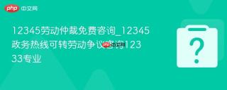 12345劳动仲裁免费咨询_12345政务热线可转劳动争议咨询12333专业