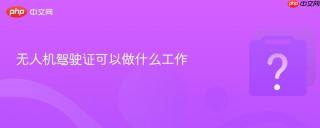 无人机驾驶证可以做什么工作
