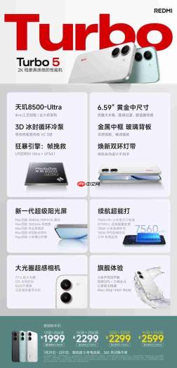 红米REDMI Turbo 5系列正式发布：更具质感的性能机 1999元起！