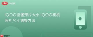 IQOO设置照片大小 IQOO相机照片尺寸调整方法