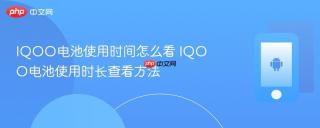IQOO电池使用时间怎么看 IQOO电池使用时长查看方法