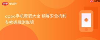 oppo手机密码大全 锁屏安全机制与密码规则说明