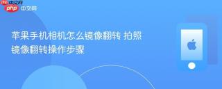 苹果手机相机怎么镜像翻转 拍照镜像翻转操作步骤