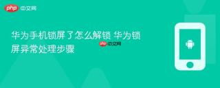 华为手机锁屏了怎么解锁 华为锁屏异常处理步骤