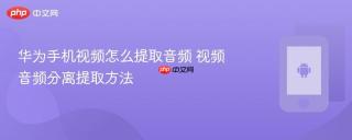 华为手机视频怎么提取音频 视频音频分离提取方法