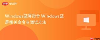 Windows蓝屏指令 Windows蓝屏相关命令与调试方法