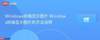 windows终端显示图片 windows终端显示图片的方法说明