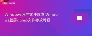 Windows蓝屏文件位置 Windows蓝屏dump文件存放路径