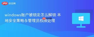 windows账户被锁定怎么解锁 本地安全策略与管理员权限处理