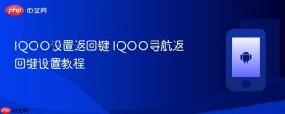 IQOO设置返回键 IQOO导航返回键设置教程