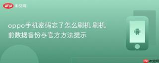 oppo手机密码忘了怎么刷机 刷机前数据备份与官方方法提示