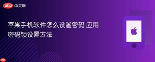 苹果手机软件怎么设置密码 应用密码锁设置方法