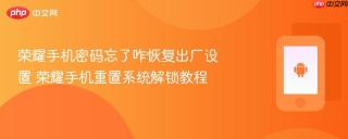 荣耀手机密码忘了咋恢复出厂设置 荣耀手机重置系统解锁教程