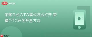 荣耀手机OTG模式怎么打开 荣耀OTG开关开启方法