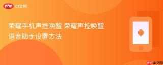 荣耀手机声控唤醒 荣耀声控唤醒语音助手设置方法