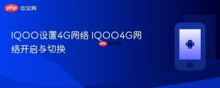 IQOO设置4G网络 IQOO4G网络开启与切换