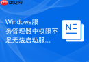 Windows服务管理器中权限不足无法启动服务的排查流程