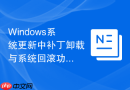 Windows系统更新中补丁卸载与系统回滚功能的故障排查