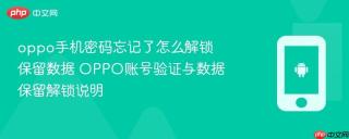 oppo手机密码忘记了怎么解锁保留数据 OPPO账号验证与数据保留解锁说明