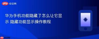 华为手机功能隐藏了怎么让它显示 隐藏功能显示操作教程