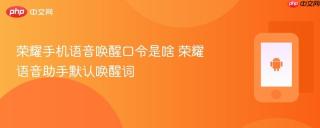 荣耀手机语音唤醒口令是啥 荣耀语音助手默认唤醒词