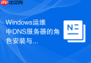 Windows运维中DNS服务器的角色安装与基础区域配置
